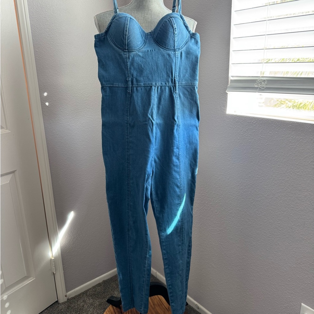 Haute Monde Indigo Denim Jumpsuit